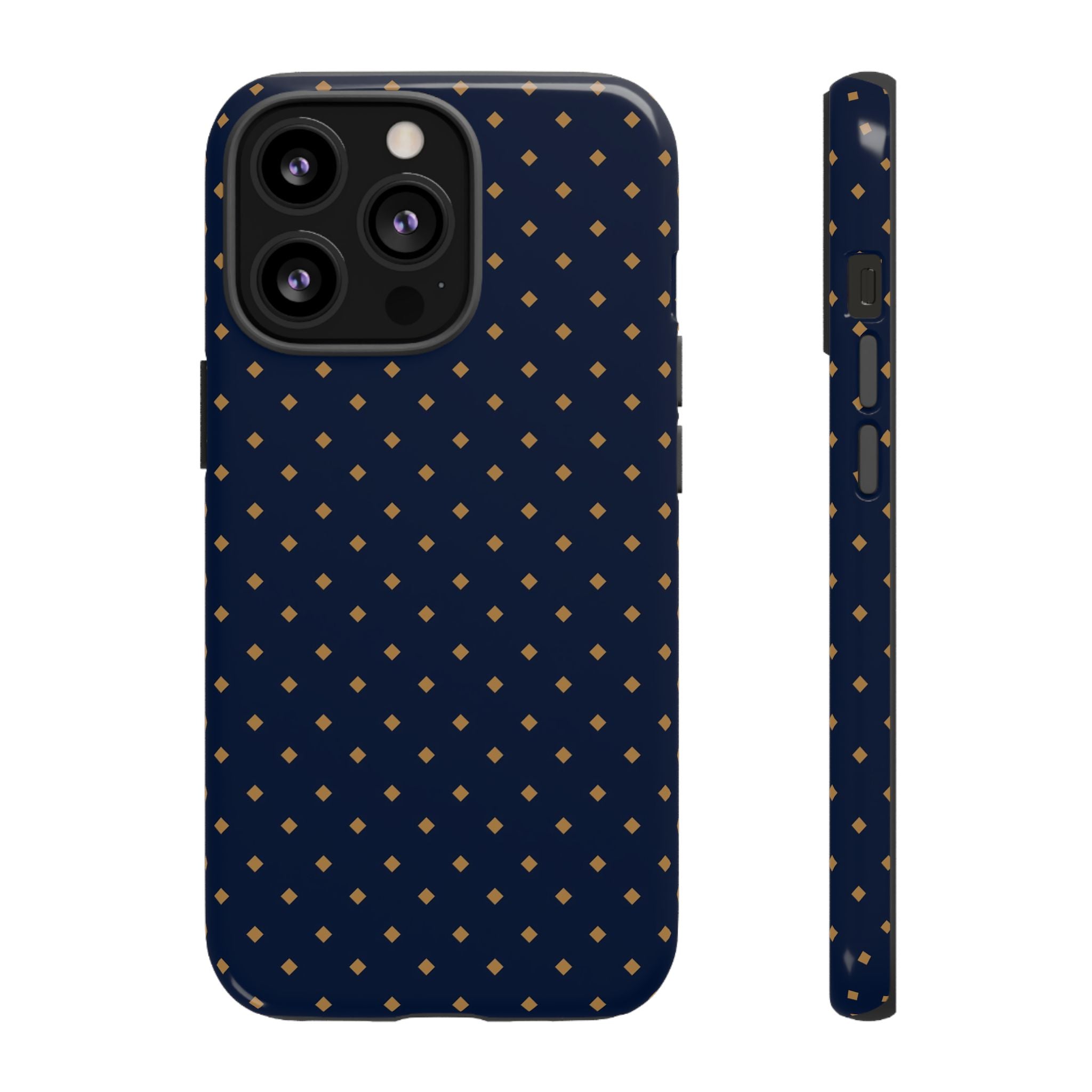 Navy Gold Dot