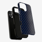 Navy Gold Dot
