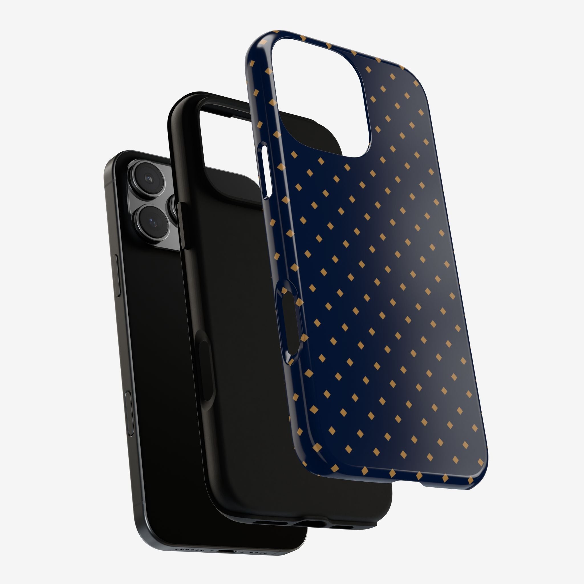 Navy Gold Dot