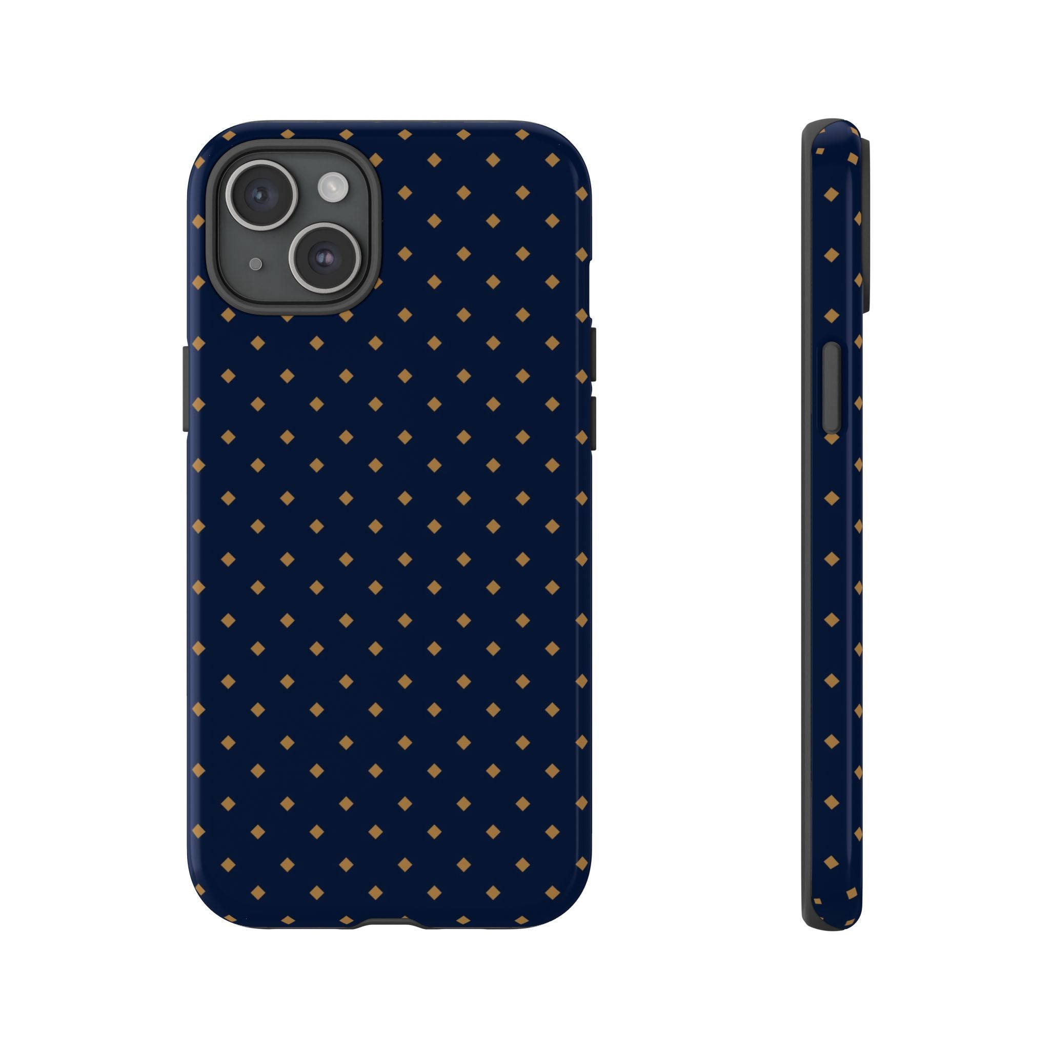 Navy Gold Dot
