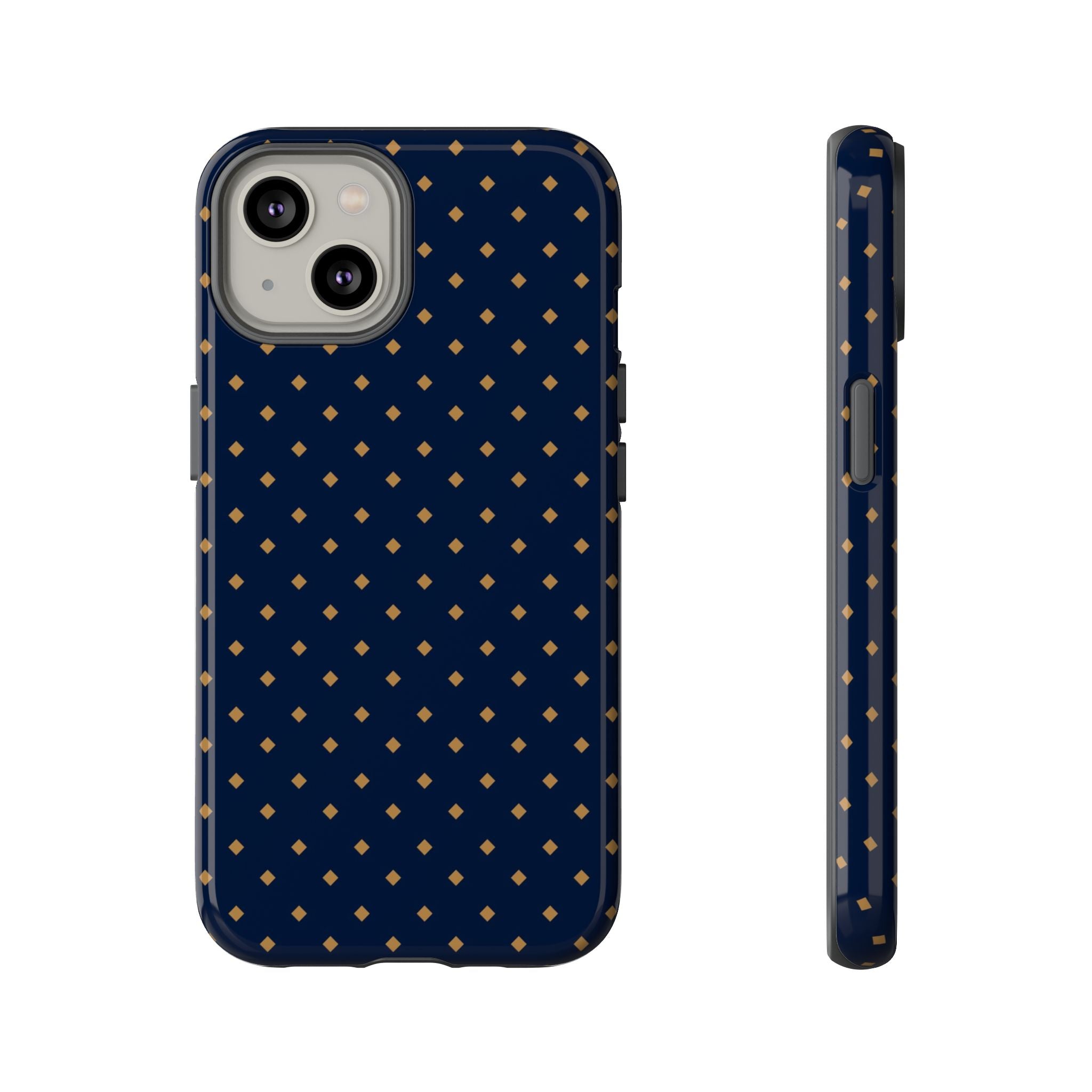 Navy Gold Dot