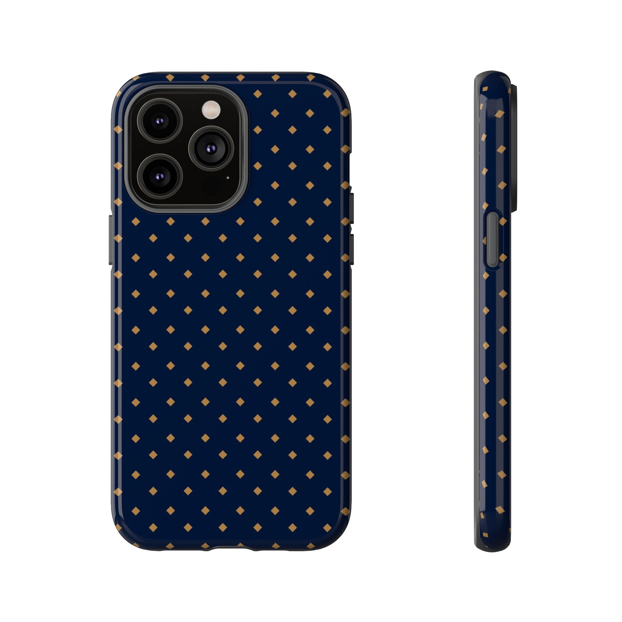 Navy Gold Dot