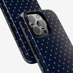 Navy Gold Dot