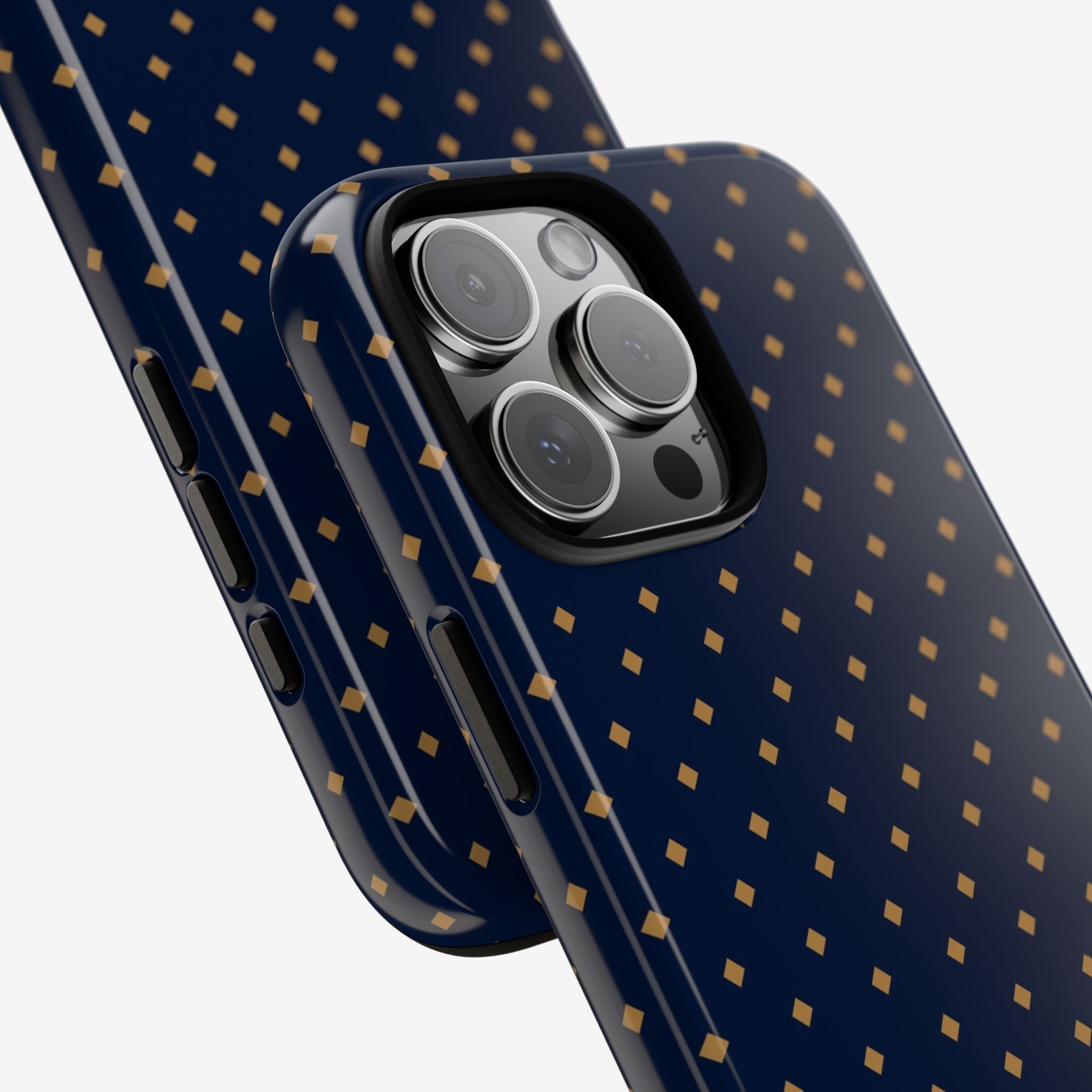Navy Gold Dot