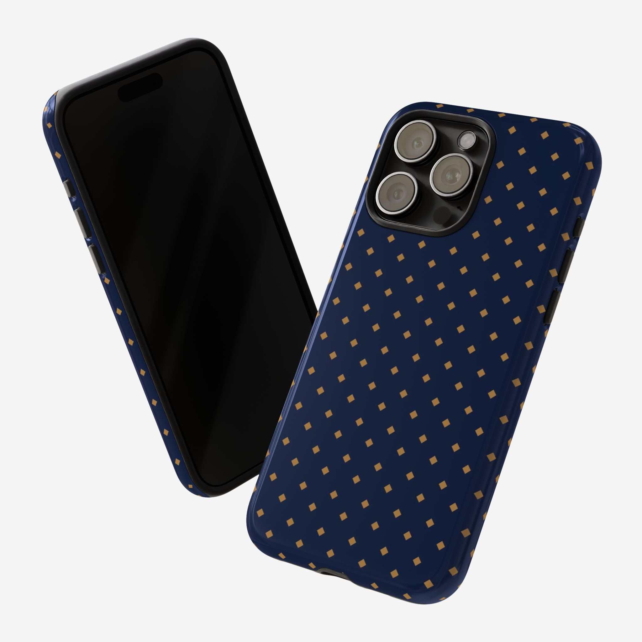 Navy Gold Dot