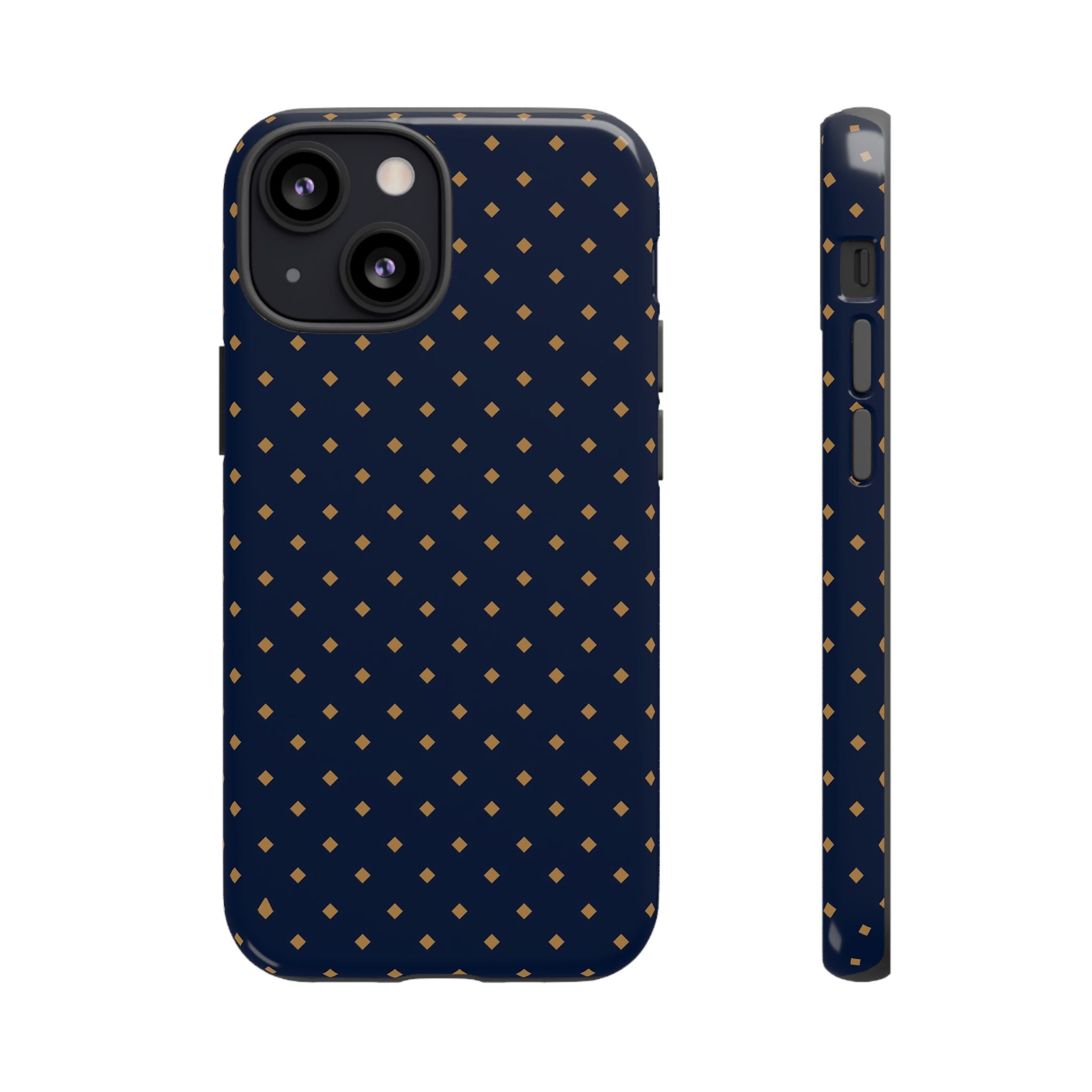 Navy Gold Dot