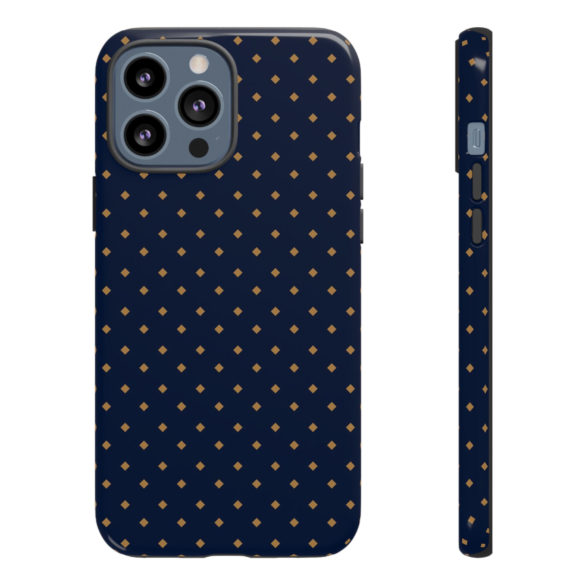 Navy Gold Dot
