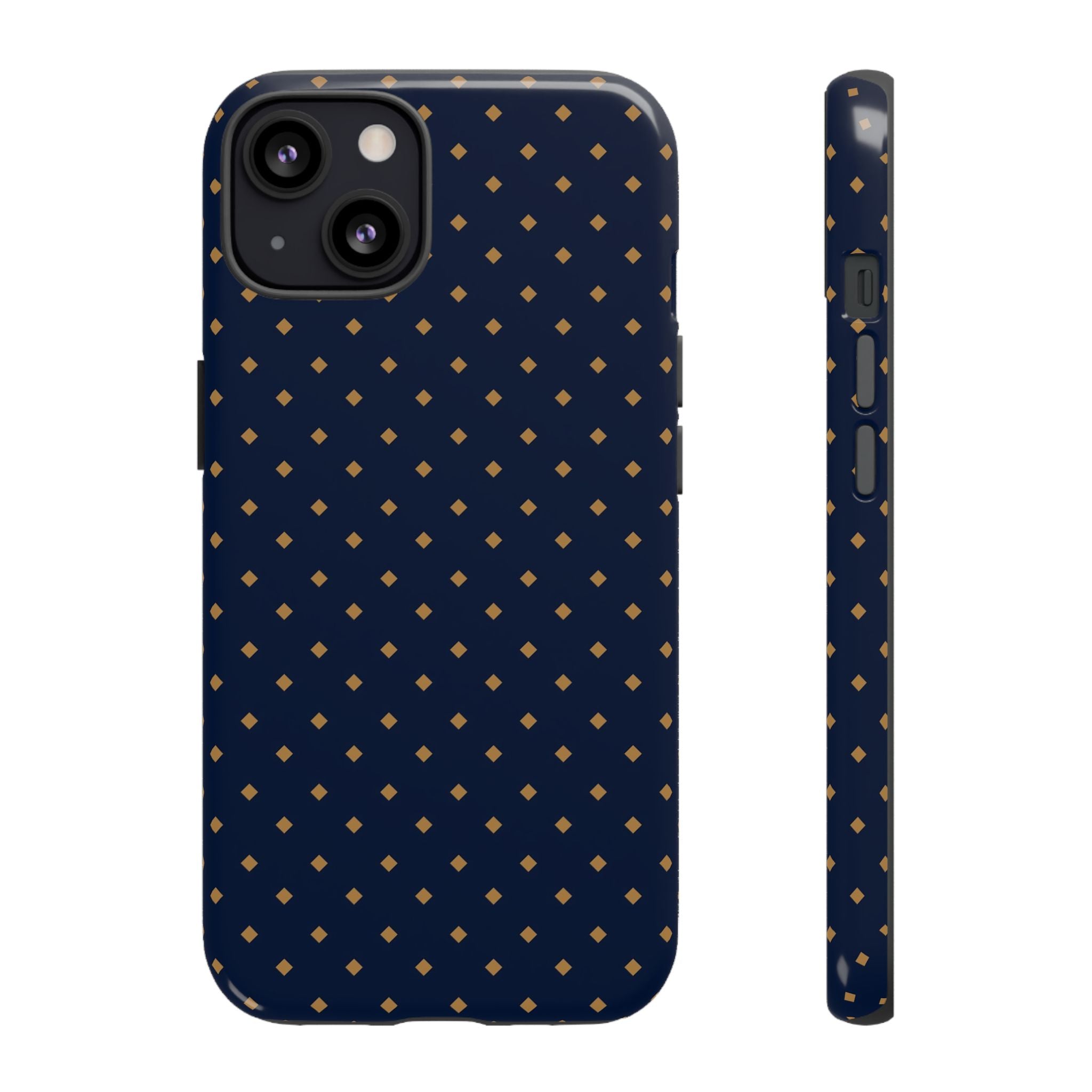 Navy Gold Dot