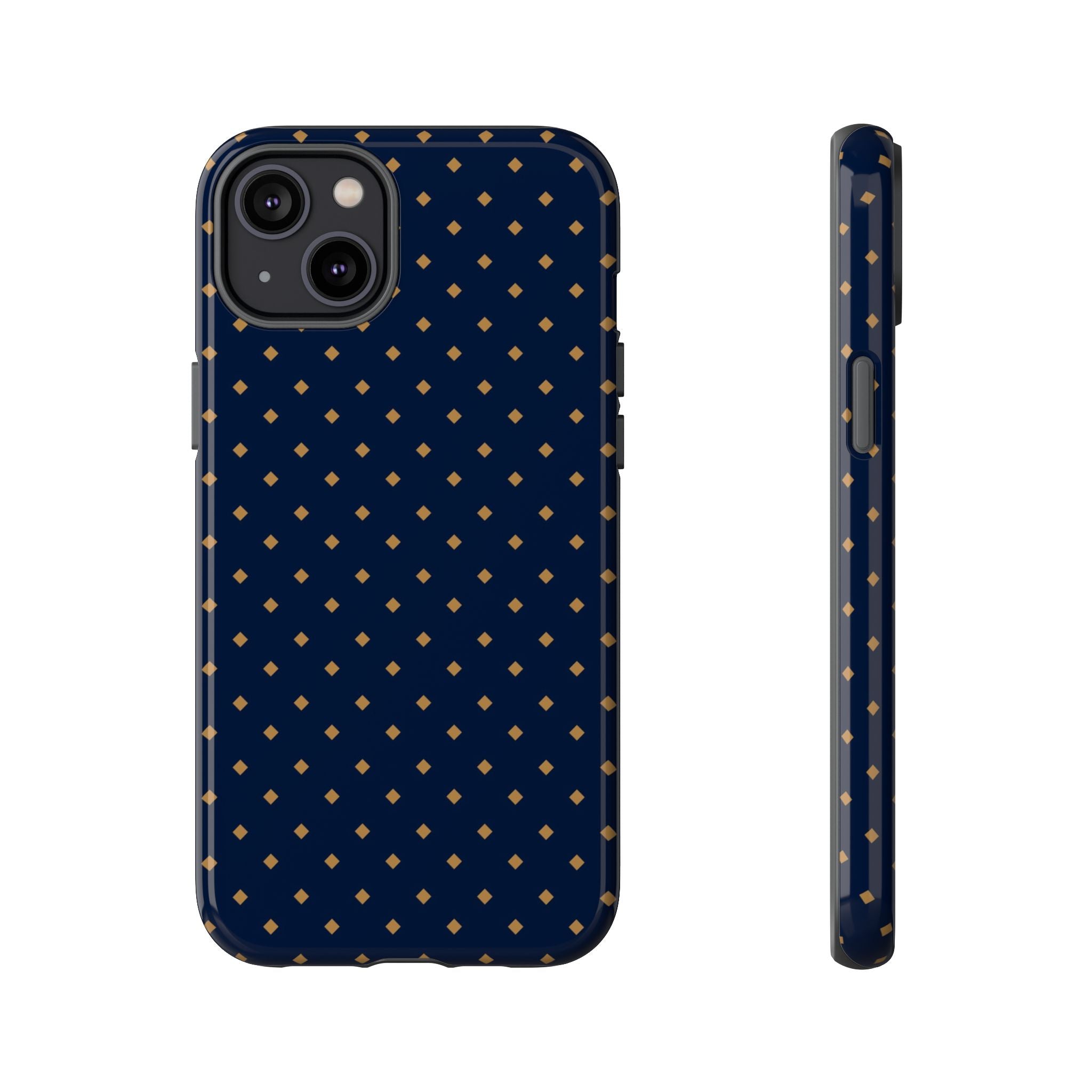 Navy Gold Dot