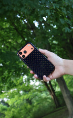 Navy Gold Dot